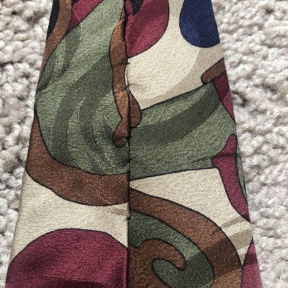 Urban Canvas MEN'S SILK Neck TIE BROWN BURGUNDY GREEN BLUE Brown 4 X 57 - Picture 8 of 9